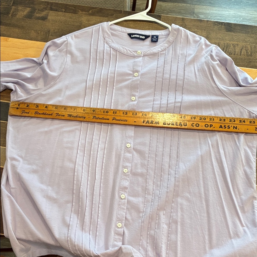 Lands' End Women's Lavender Blouse - Picture 7 of 9
